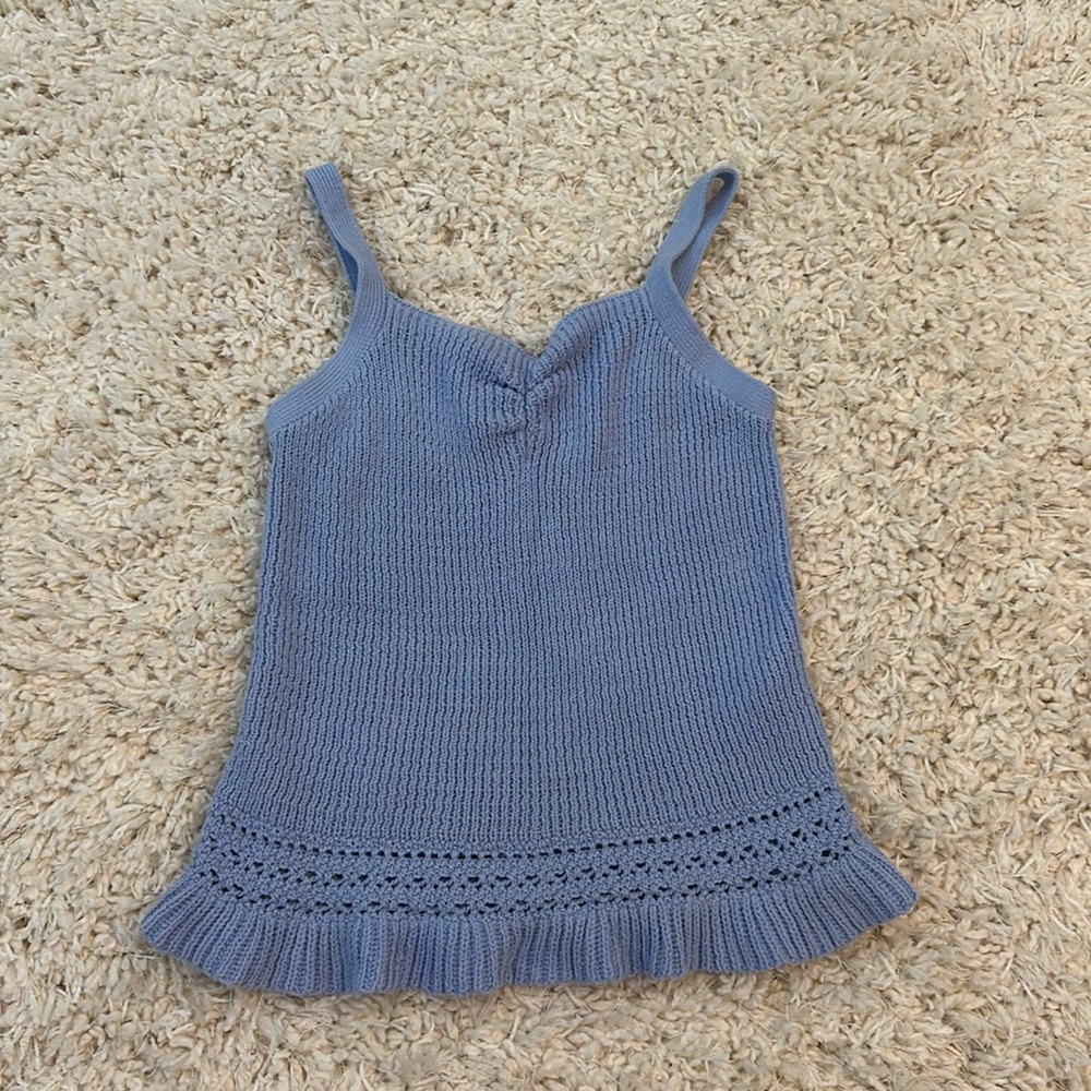 abercrombie kids Size 13/14 blue knit top